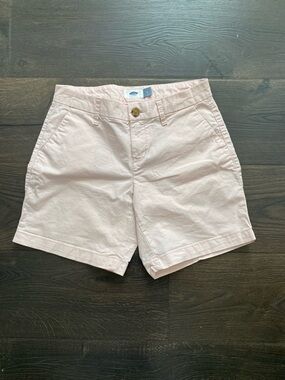 old navy 7” pink cotton shorts size 0